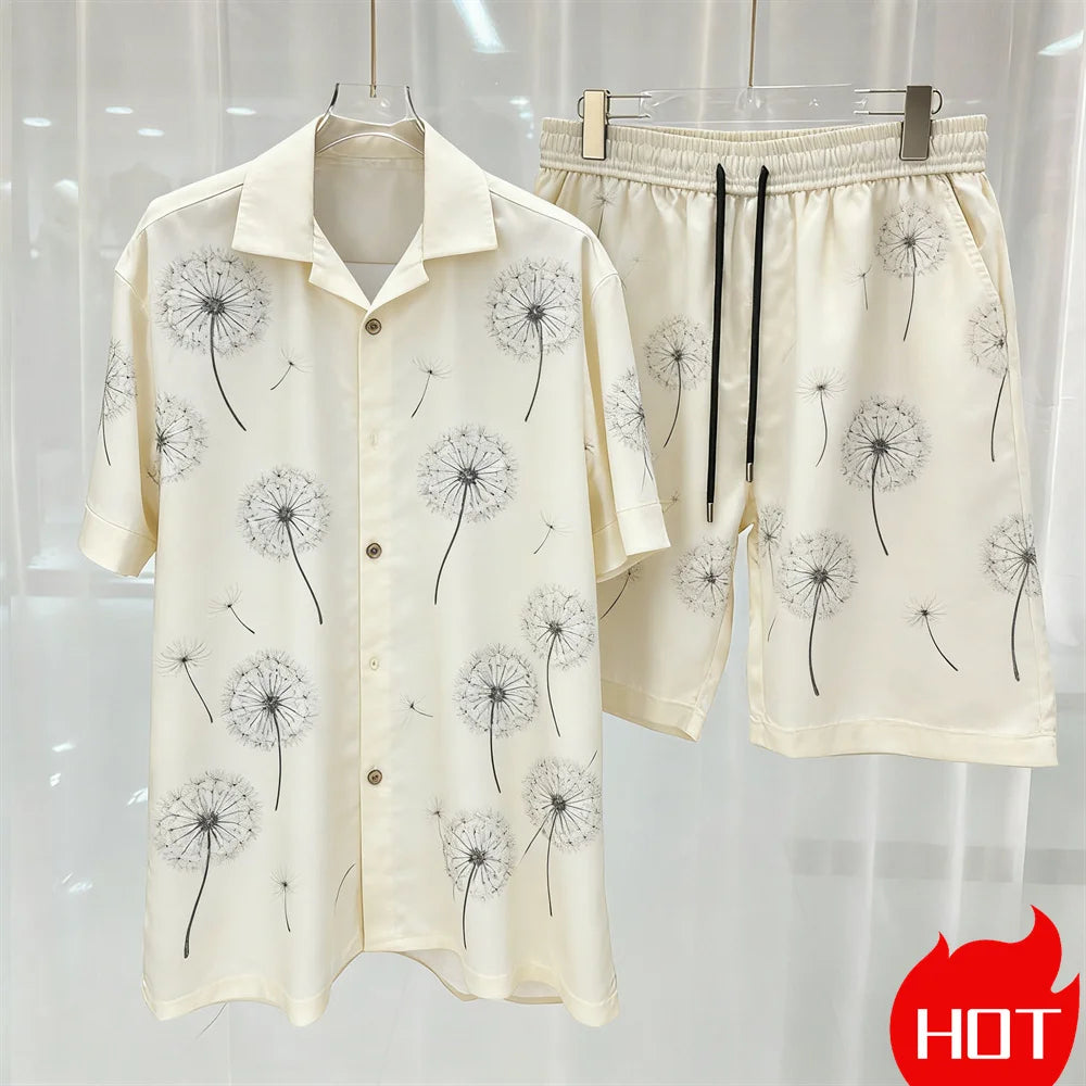 3D Graphics Printed men's Set Fashion two-piece Shorts Set high-quality Summer Short Sleeved Shirt Unisex Shirt Set Home Pajamas