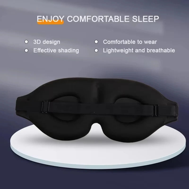 3D Sleeping Eye Mask Memory Foam Comfortable Light-blocking Eye Protection Patch Suit for Travel Aviation Sleep Unisex Simple
