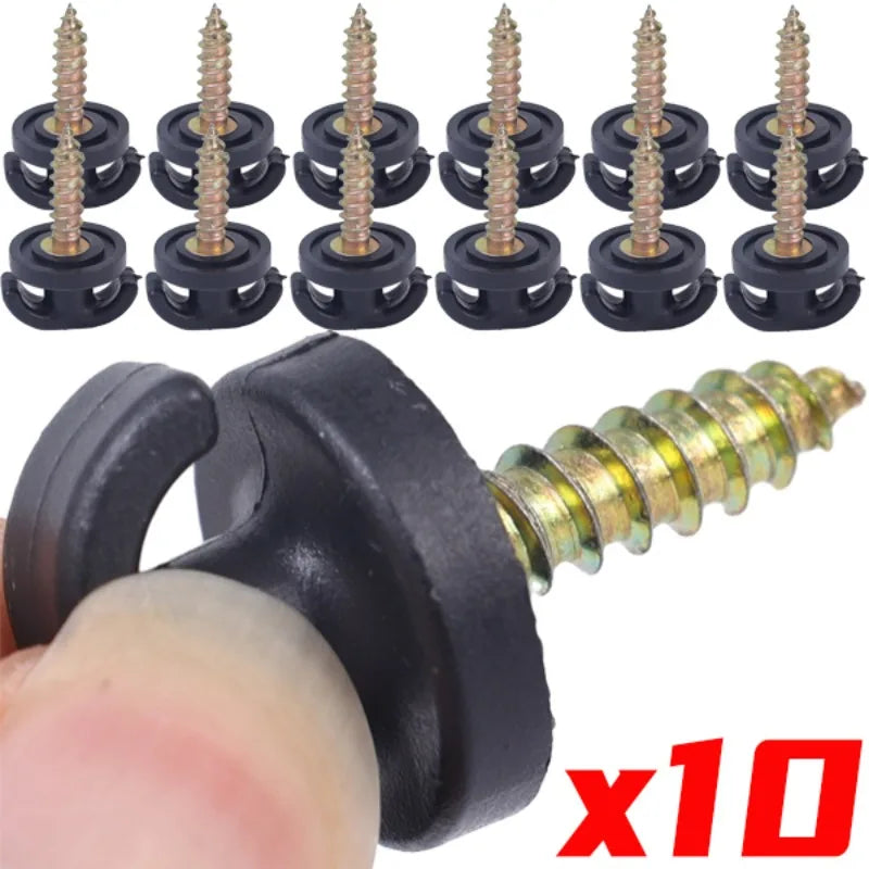 Car Mesh Pocket Hooks Seat Mesh Buckle Hanger Car Interior Trunk Screw Fixing Hook Ring Storage Mesh Pocket Mount Clip Universal