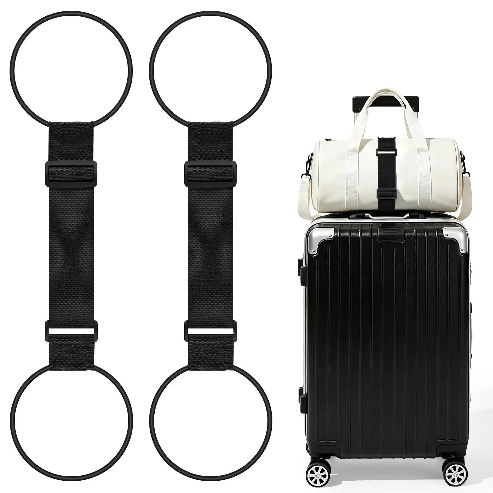 1pc Versatile Luggage Elastic Strap Reusable Adjustable Luggage Connector Straps Travel Suitcase Fixed Strap