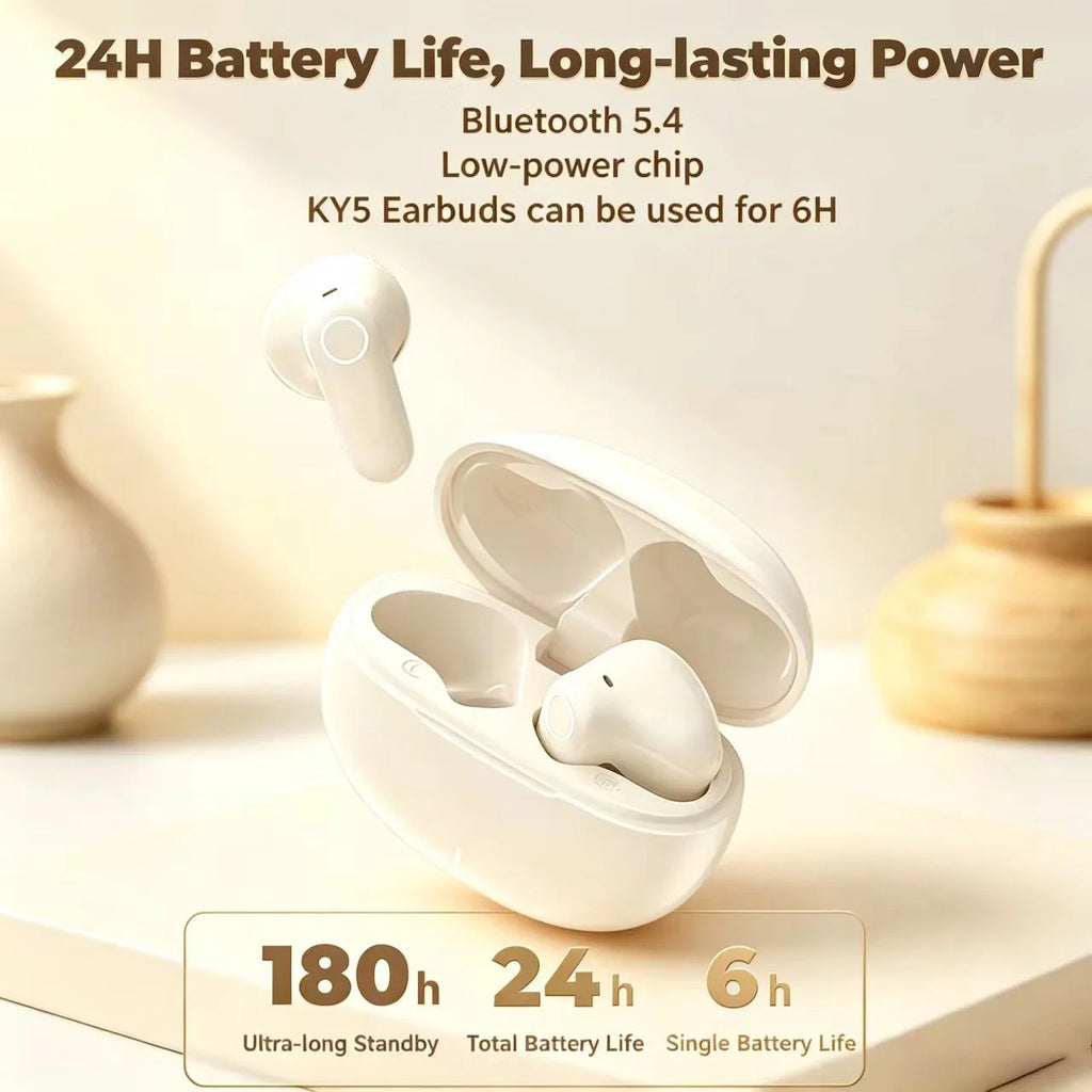 OWS Clip On Wireless Earbuds Ultra Light 13MM Driver Low Latency IPX4 Touch Sports Bluetooth Headset