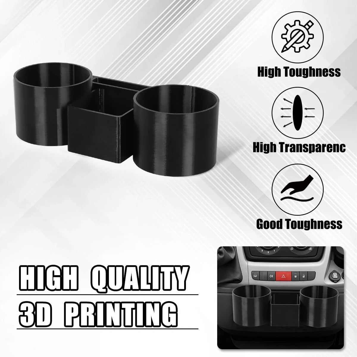 Car Inside Coffee Storage Holder Automobile Dual Cup Holder For  Fiat Ducato Peugeot Boxer Citroen Relay Van Centre 2007+