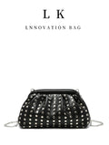 Rivet bag Niche design Punk shell bag Cloud bag