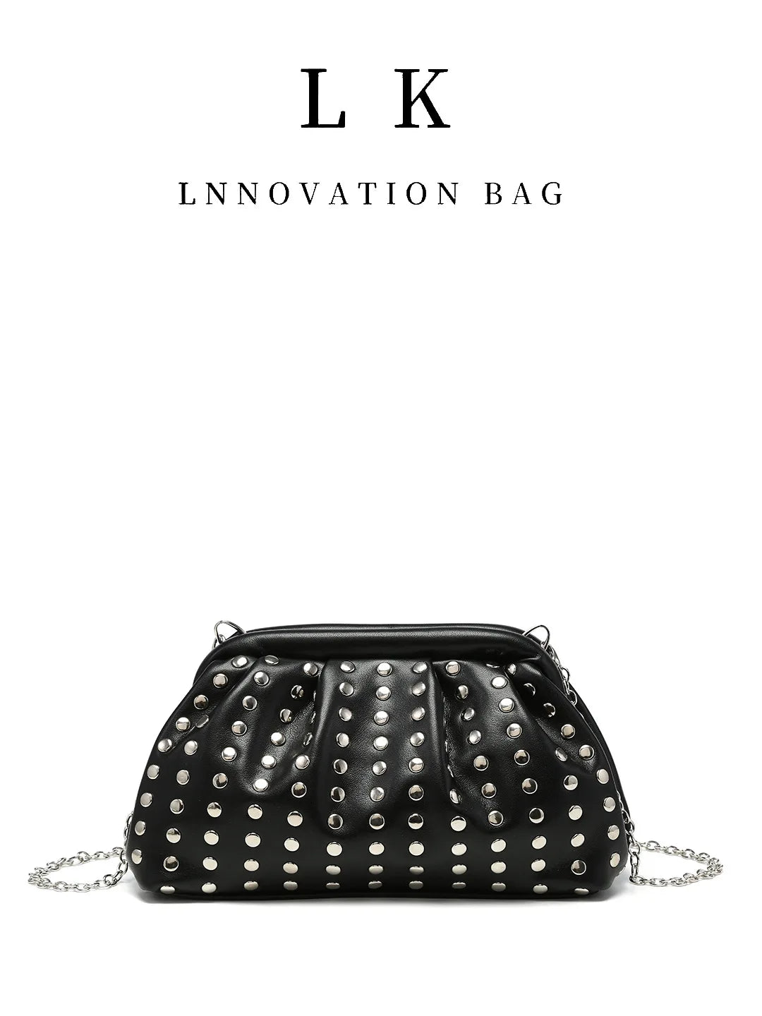 Rivet bag Niche design Punk shell bag Cloud bag