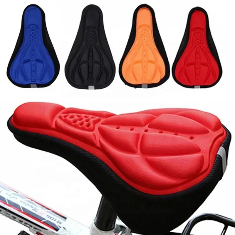 3D Bicycle Saddle Soft Cover Comfort Breathable Sponge Foam Seat Cushion Cycling Seat Pad Outdoor Mountain Bike Accessories