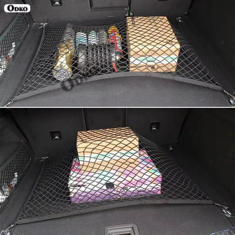 For Rivian R1S R 1S R-1S Car Cargo Net Stretchable Elastic Trunk Mesh Cargo Storage And Organization Net Including Hooks