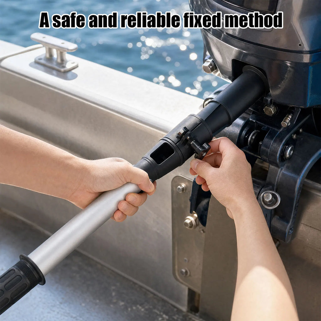 Outboard Motor Tiller Extension Handle Marine Boat Steering Rod Adjustable Aluminium Locking Grip for Electric Thruster