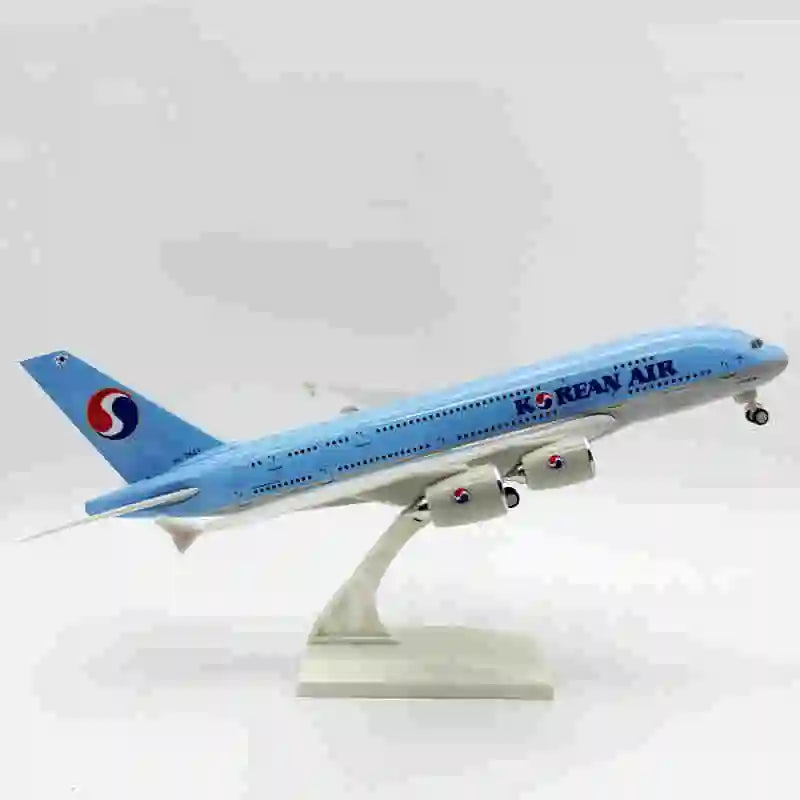 Resin Toy Model A380 Korean Air Airways 30CM Scale Diecast B747 Plane Model Aircraft Model Collection Adult Display Decoration W
