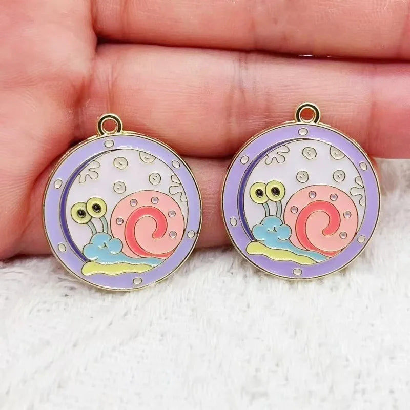 10pcs cartoon anime alloy oil drop pendant, DIY accessory keychain bag pendant