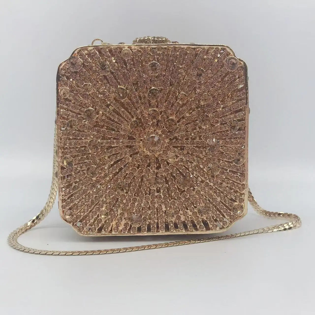 Crystal Rhinestones Diamond Evening Bag Glitter Mini Box Luxury Designer Fashion Clutch Purse For Wedding Party Women Handbag