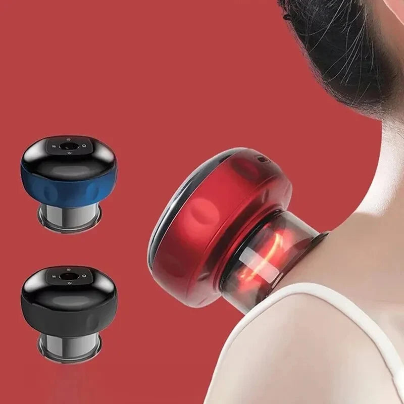 Intelligent vacuum cupping massager - Heating and body gua sha back, neck and arm cupping massager