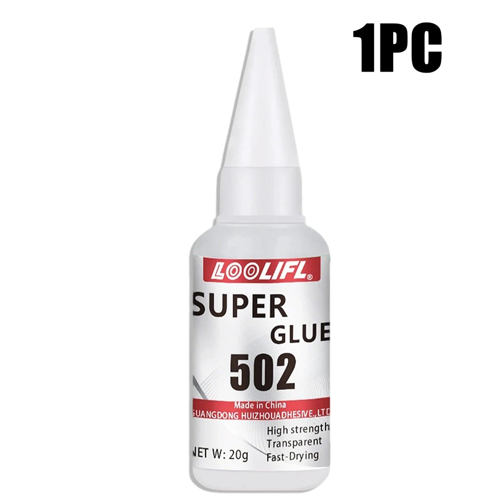 502 Super Instant Glue Fast Curing Strong Bond Low Odor Multi Material Repair Adhesive for Metal Wood Plastic Ceramic Leather