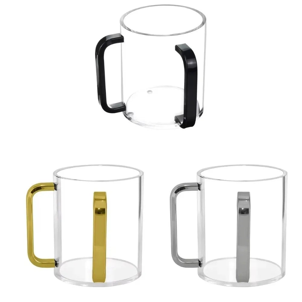 Transparent Netilat Yadayim Cup Thickened Dual Handles Acrylic Wash Cup Large Capacity Easy Handling Toothbrush Cup