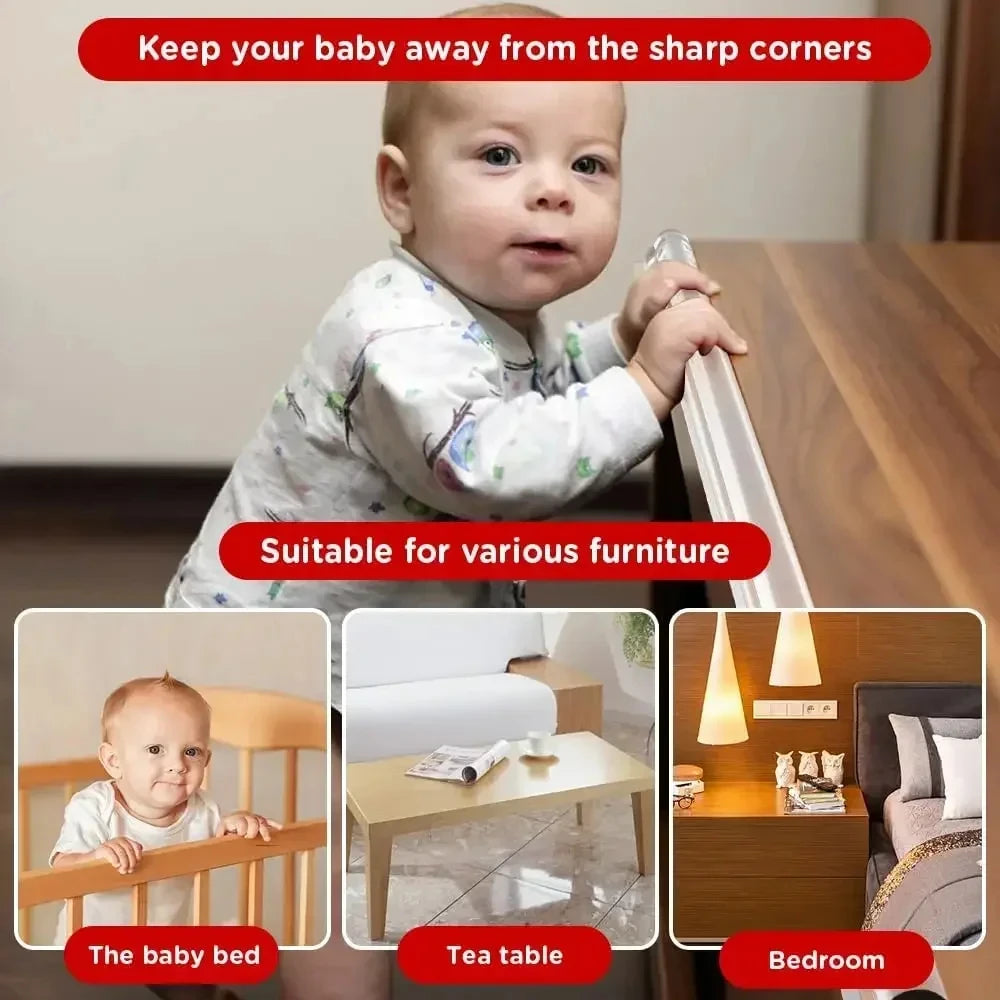 1/2M Table Edge Guard Silicone Baby Protection Strip Tape Self Adhesive Collision Proof Kids Safety Furniture Corner Protectors