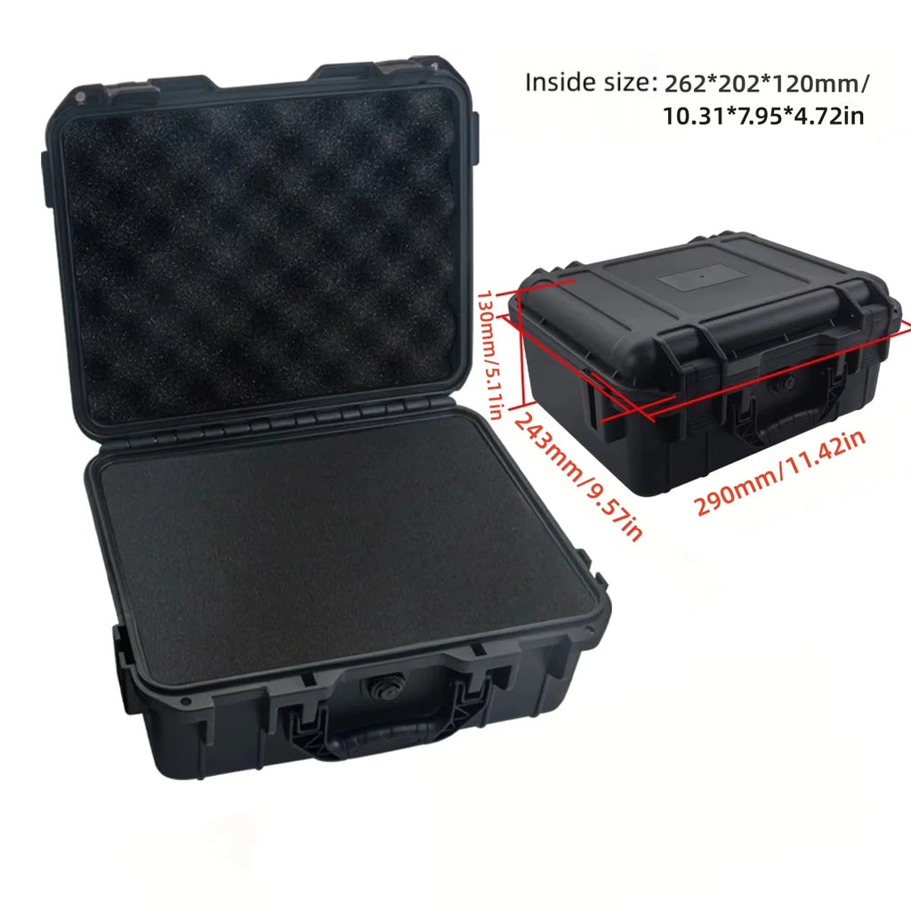 Waterproof Hard Carry Case Bag Tool Case with Sponge Storage Box Suitcase Precision Instrument Safety Tool Box Hardware Toolbox
