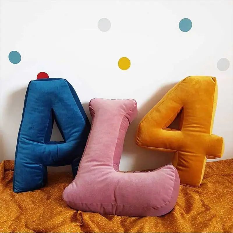 40cm English Letters Pillow Cushion Living Room Decor 26 Letter Hug Pillow Party Pillow Teaching Words Game Girl Gift