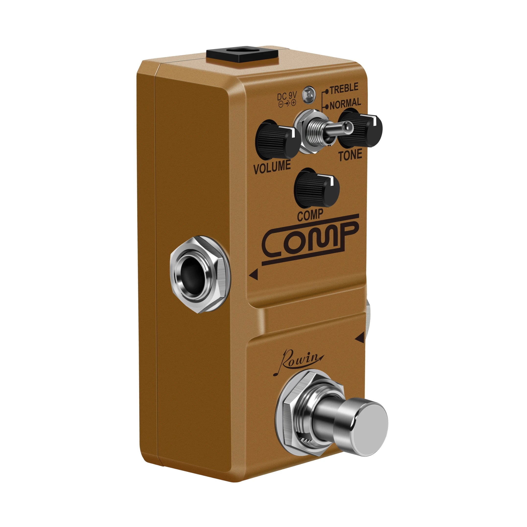 Rowin Guitar Compressor Pedal Analog Mini Opto Compressor Box Guitar Compression Pedal for Electric Guitar  True Bypass