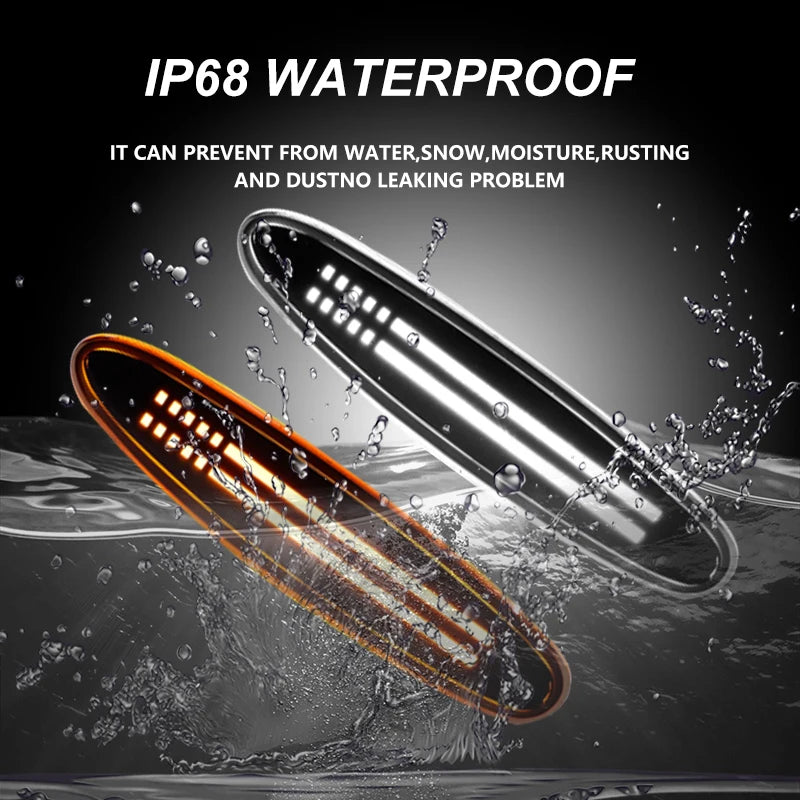 iJDM Amber/White Full LED Front Fender Side Marker Light Assembly For Mazda 6 2003-2008 Replace OEM Amber Sidemarkers