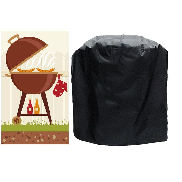 210D Waterproof BBQ Grill Cover, Heavy-Duty Outdoor Barbecue Protective Cover, Dustproof Anti-UV Cover for Garden Patio Barbecue