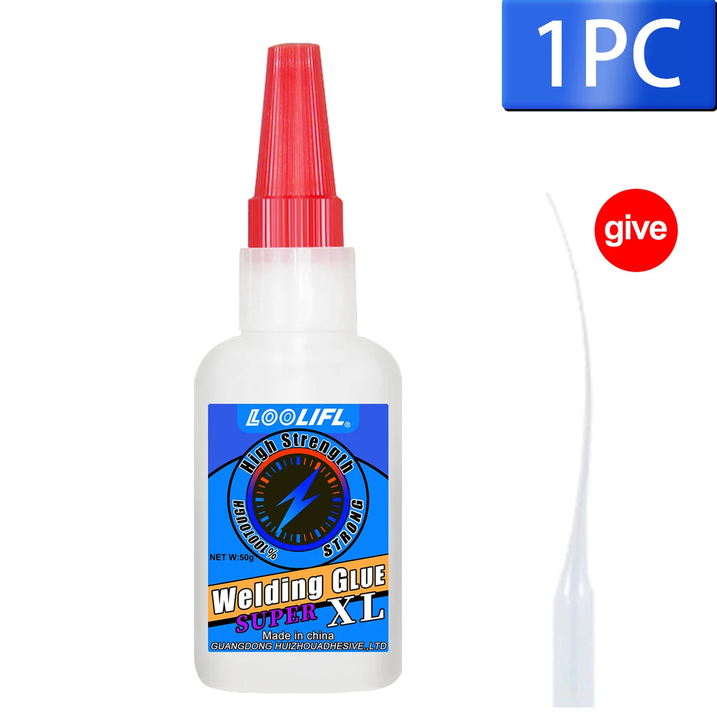 LOOLIFL50g High Strength Welding Oily Super Glue Universal Clear Non-Marking Repair Adhesive Instant Glue Strong Fast SuperGlue