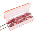 New Double Row BBQ Meat Skewer Machine Multifunctional Reusable Plastic BBQ Skewer Maker Kebab Tool Kitchen Accessories Camping