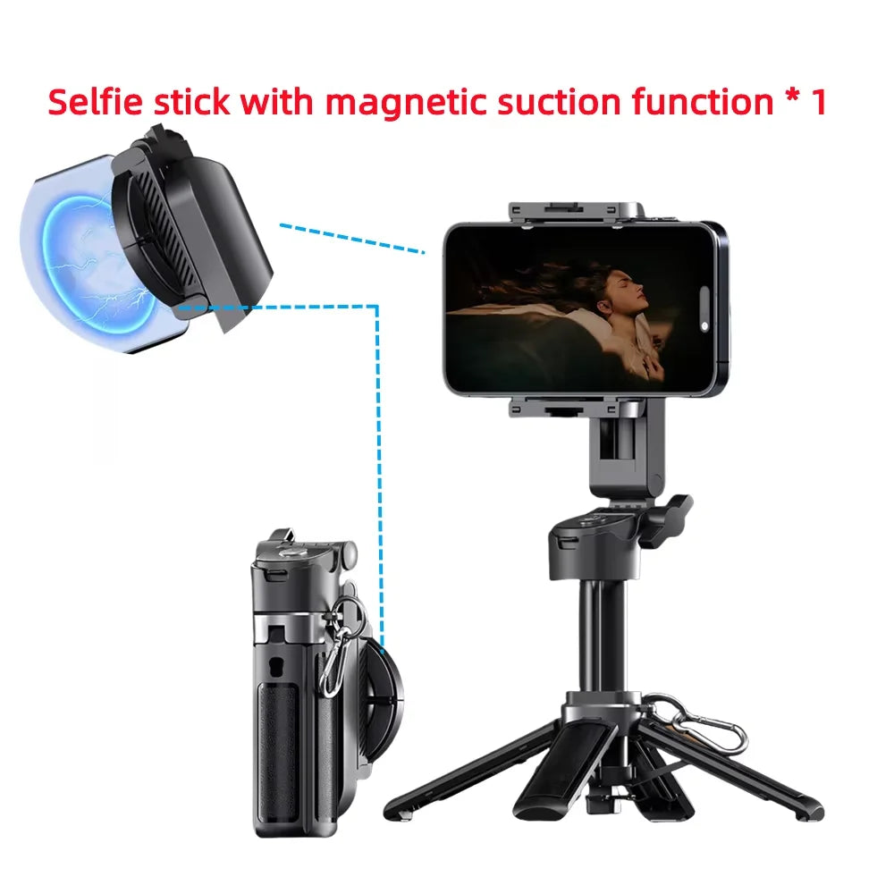 FANGTUOSI New 2027 Aluminum Selfie Stick Tripod | Magnetic  & Adjustable Telescopic Rod for Smartphones for Smartphone Live