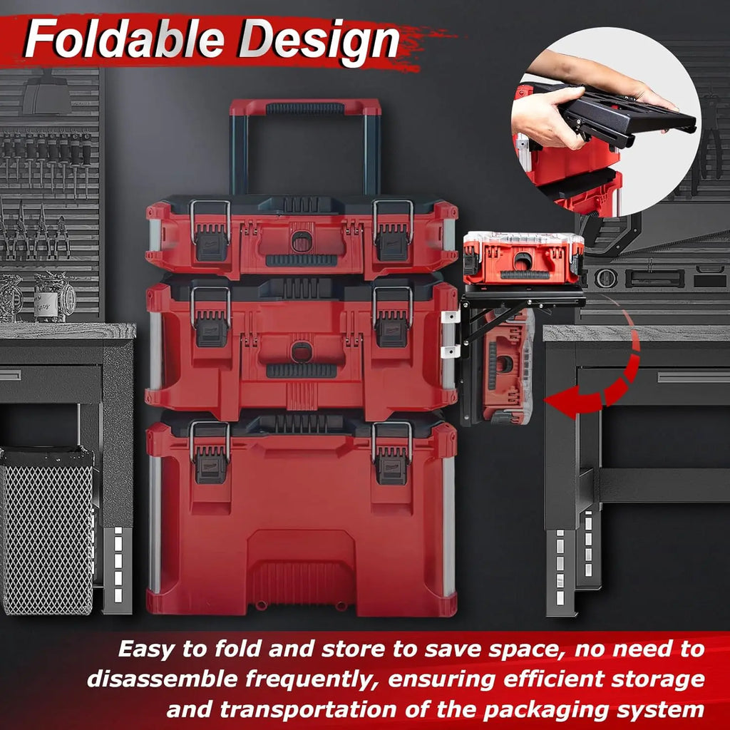Packout Mount Compatible with Packout Toolbox Side Storage Can be Mounted on Wall or Floor