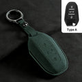 Leather Car Key Case Cover For Peugeot 308 408 508 Citroen C4L C6 C3-XR Picasso DS3 DS4 DS5 Shell Keychain For Peugeot