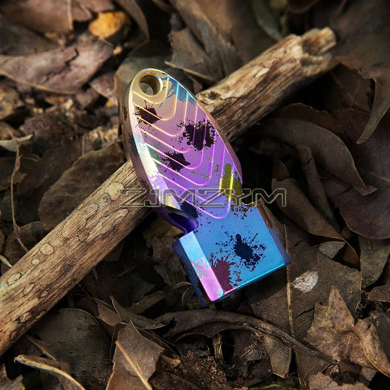 Titanium Alloy Whistle Emergency Whistle 120db Safety Whistle with Lanyard, Outdoor Survival Small Whistle for Life Saving