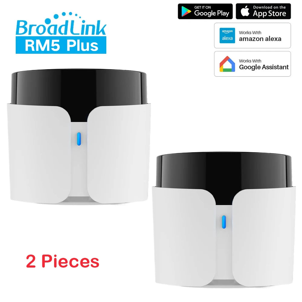 Broadlink RM5 Plus Universal Infrared Remote WiFi Smart Home Remote for TV AC Fans Voice Control Support Alexa Google Assistant