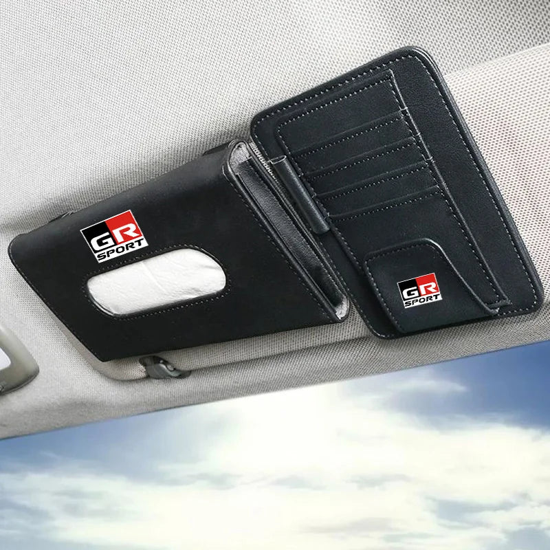1Pcs Car Sun Visor Tissue Box And Car Sun Visor Organizer Multi-Pocke For GRSport GR Sport Gazoo Racing C-HR Toyota