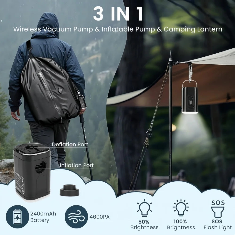 34L Vacuum Travel Bag  Reusable Storage Bags Folding Outdoor Travel Essentials Compression Bag for Suitcases Backpack Luggage