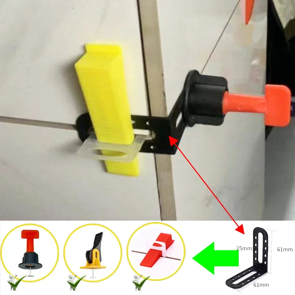 51-402Pcs Floor Tile Leveling System Clips Spacers Porcelain Ceramic Leveler Kit For Tile Laying Wall Fixing Construction Tools