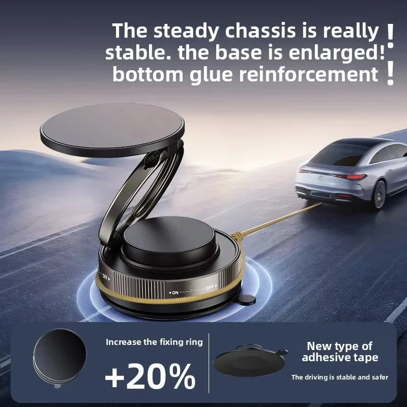 Vacuum Magnetic Phone Holder Stand, for Magsafe Suction Cup Phone MountAdjustable Swivel Lock, for Your Car/Gym/Mirror