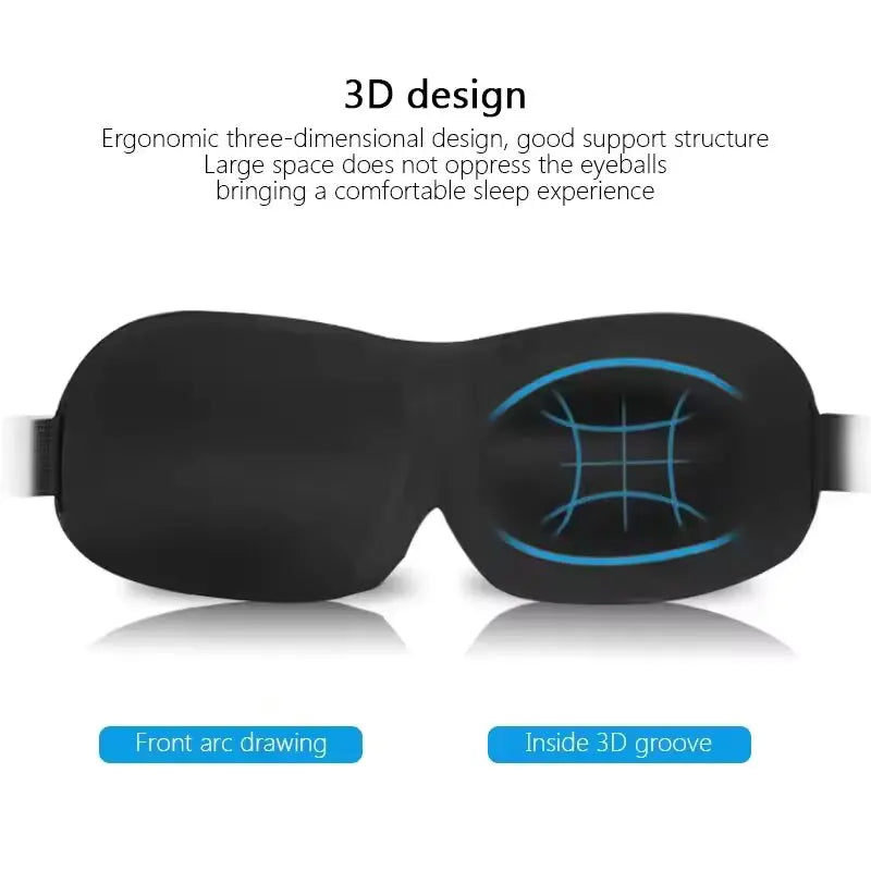 Eye Mask for Sleeping 3D Contoured Cup Blindfold Concave Molded Night Sleep Face Masks Block Out Light with Women Men Eyepatch