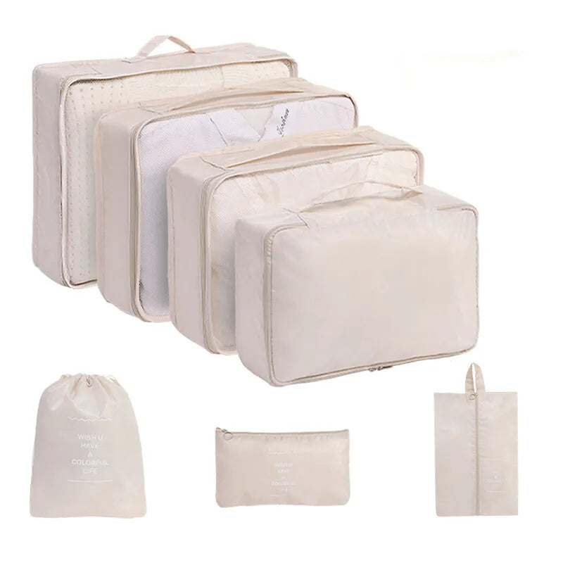 7/8/9/10/11 Pcs Set Travel Organizer Storage Bags Suitcase Packing Cubes Set Cases Portable Luggage Clothes Shoe Tidy Pouch