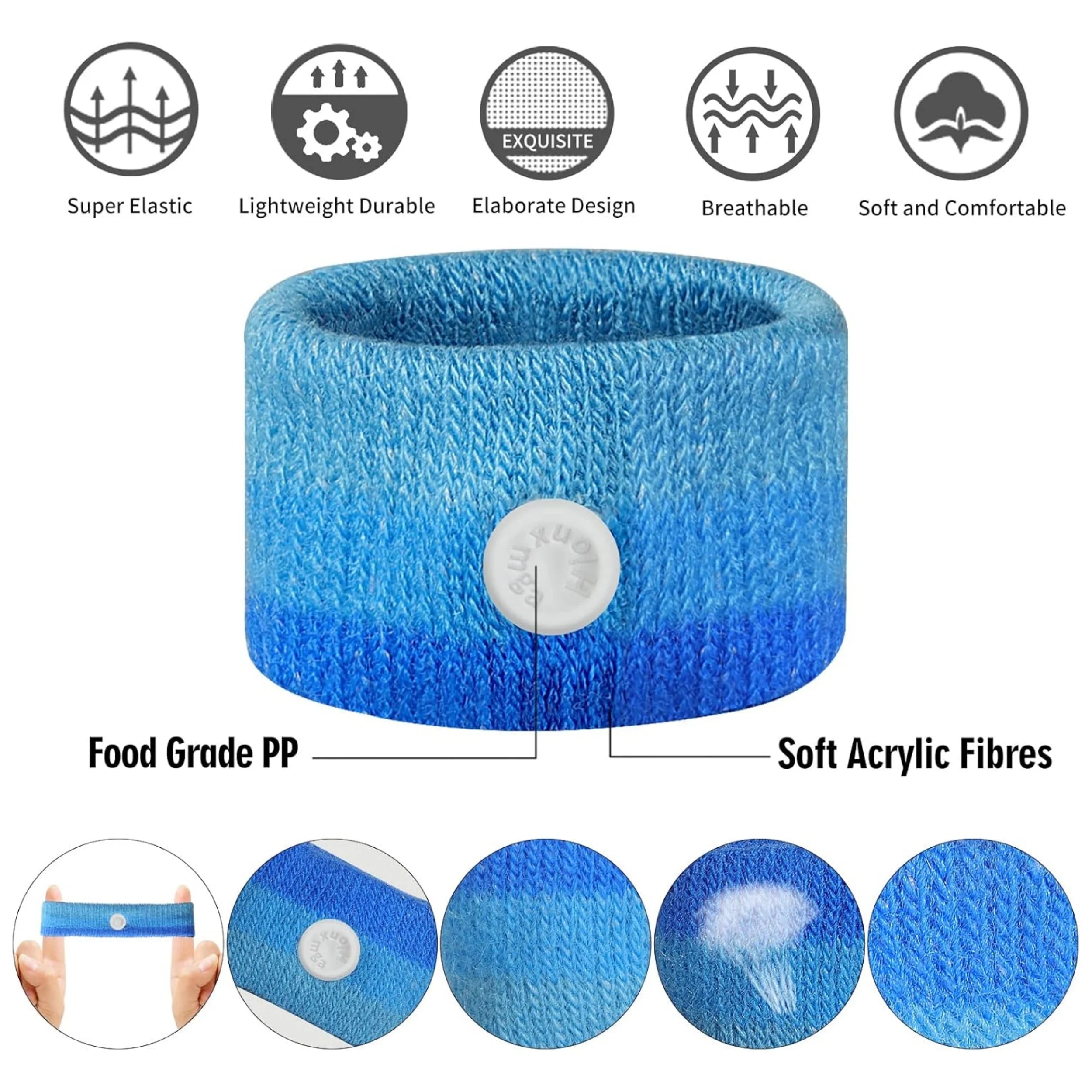 4PCS Anti-Nausea Acupressure Bands for Car, Boat, Flight | Drug-Free , No-Pill Wristbands Perfect Gift for Travel Essentials