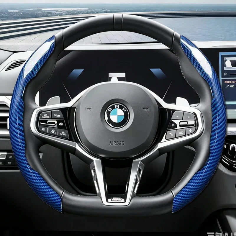 Suitable for Bmw Carbon Fiber Texture Steering Wheel Cover  for X3 3 5 2 4 1 7 8 Series X1 X5 X2 X4 X6 X7 Ix I4 I5 I7 Z4