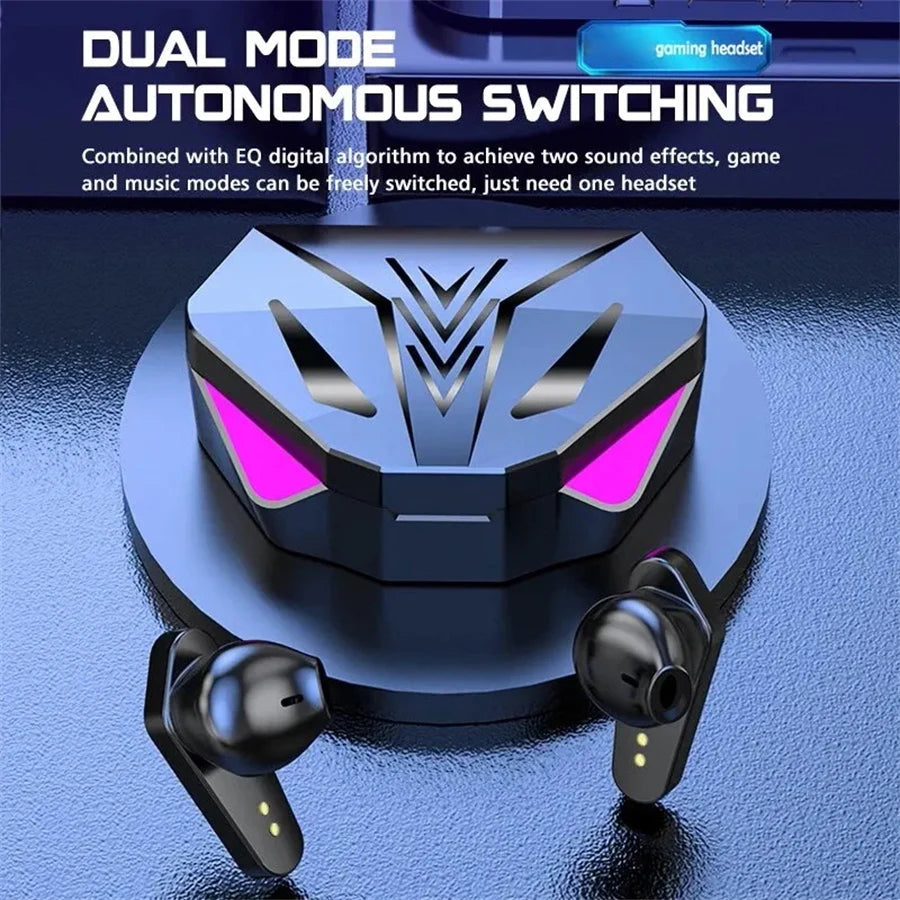 Bluetooth Gaming Earphone - Wireless Headset for Video Game Console Mobile Phone - Comfortable In-Ear Headphones with Mic