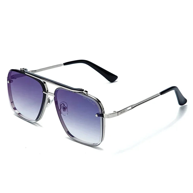 CH Elegant Large Frame Luxury Sunglasses Women Fashion Beach Classic Simple Light Versatile Eyewear