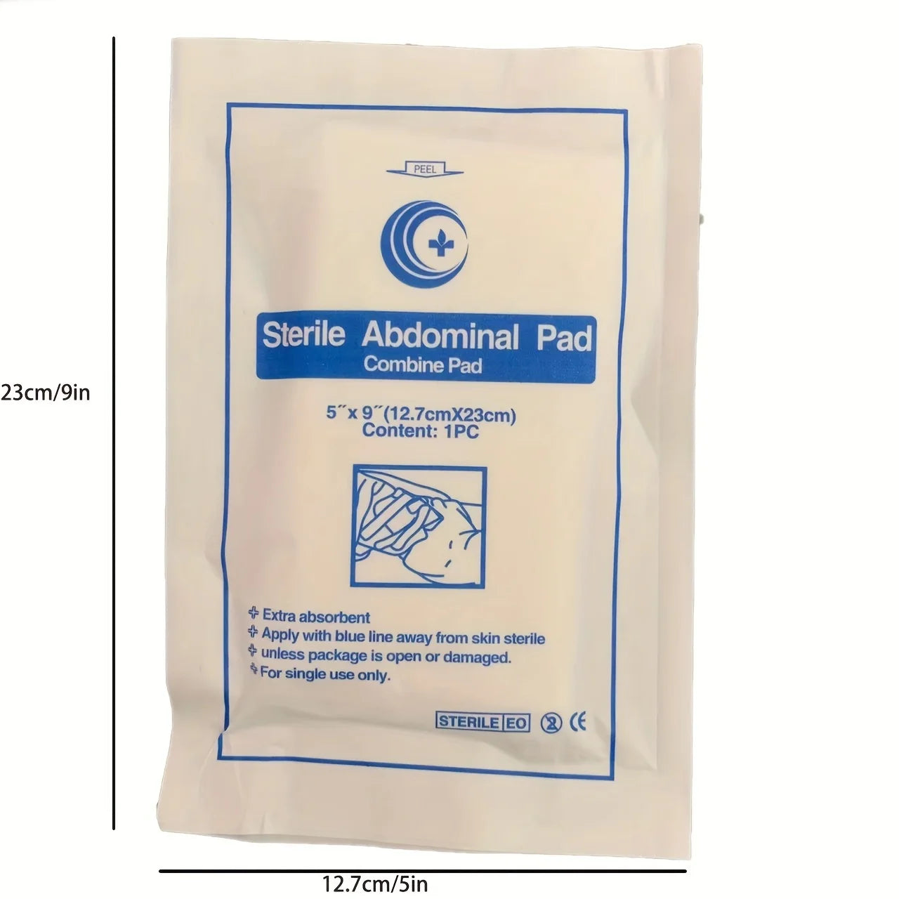10Pack Non-Woven Sterile Abdominal Pads 12.7x22.86 cm Highly Absorbent Hemostatic First Aid Dressing for Wound Care
