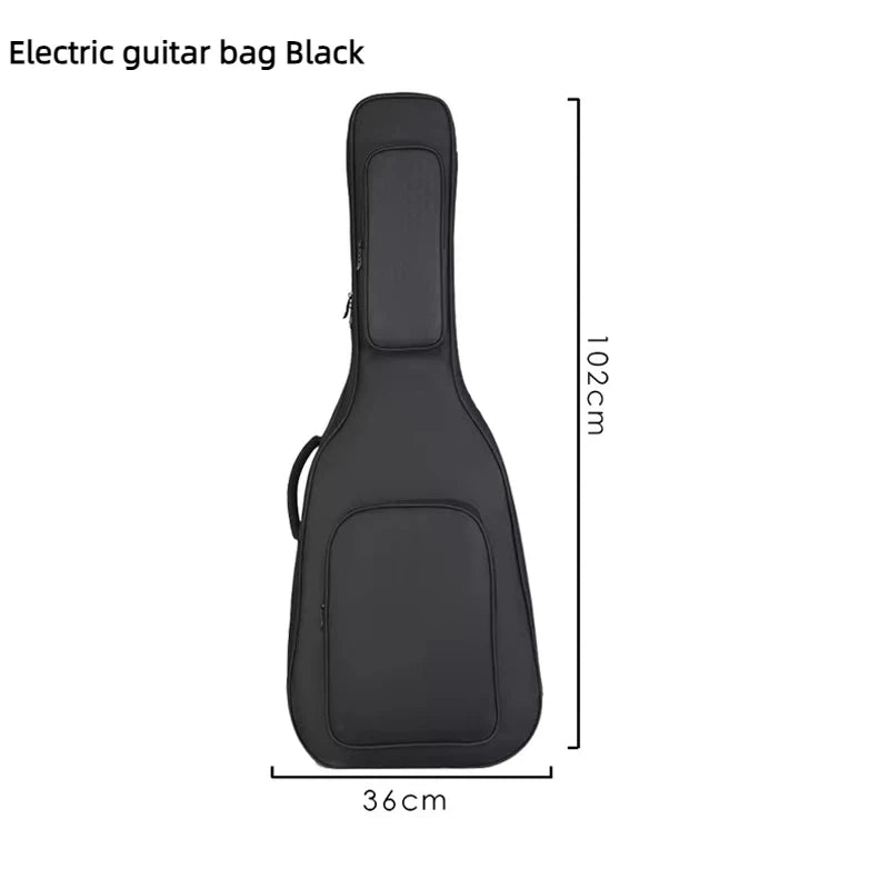 15mm Thickend Cotton Pad Guitar /Bass Bag Rip-stop Backpack Shoulder Bag Cover Carrying Case Color Options Neck Cushion Design