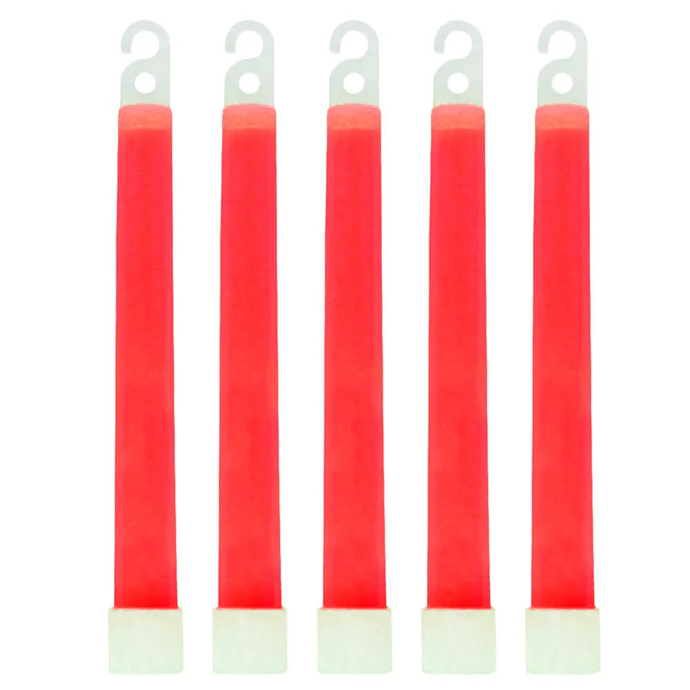 5pcs Concert Party Light Stick 6 Inch Outdoor Emergency Glow Sticks Waterproof with Hook Hiking Camping Equipment