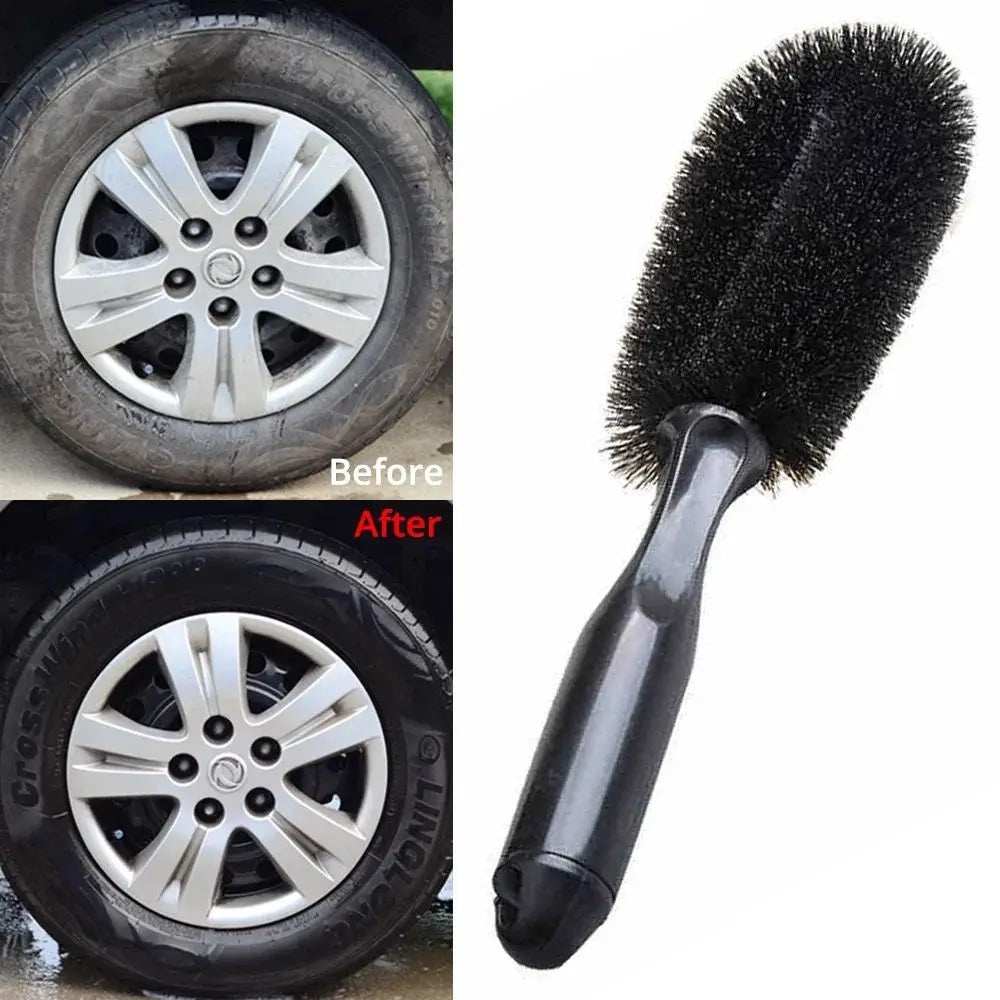 Car Wheel Brush Tire Cleaning Brushes Tools Car Rim Scrubber Cleaner Duster Handle Motorcycle Truck Wheels Car Detailing Brush