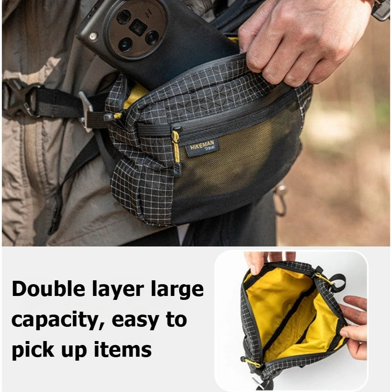 Dyneema Tactical UHMWPE Fanny Pack Waterproof UltraLight 1.1L Multi Pocket for Cycling Running Hiking Camping Outdoor Sports