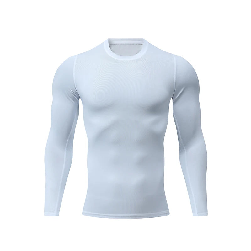 Men's T-shirt Men Running Sport T Shirt Man Compression Fitness Muscel Top Tee Quick Dry Tight Training Gym Sports Shirts Jersey