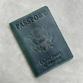 100% Genuine Leather Passport Cover USA Travel Men Genuine Leather  Cover The Passport America Passport Pouch