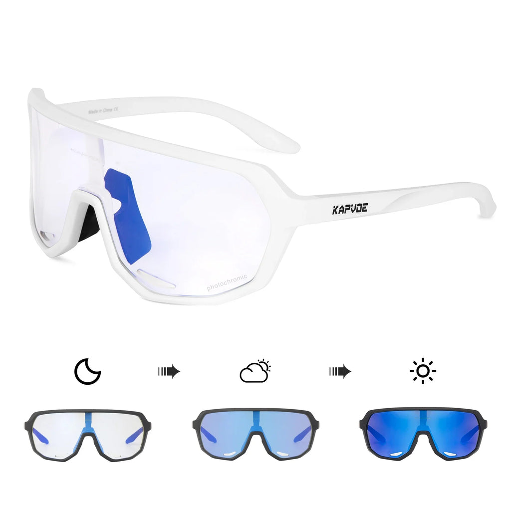 Photochromic Cycling Sunglasses Kapvoe Women Man Luxury Gold Glasses Driving Fishing Fashion Travel Golf Women Bike Goggles