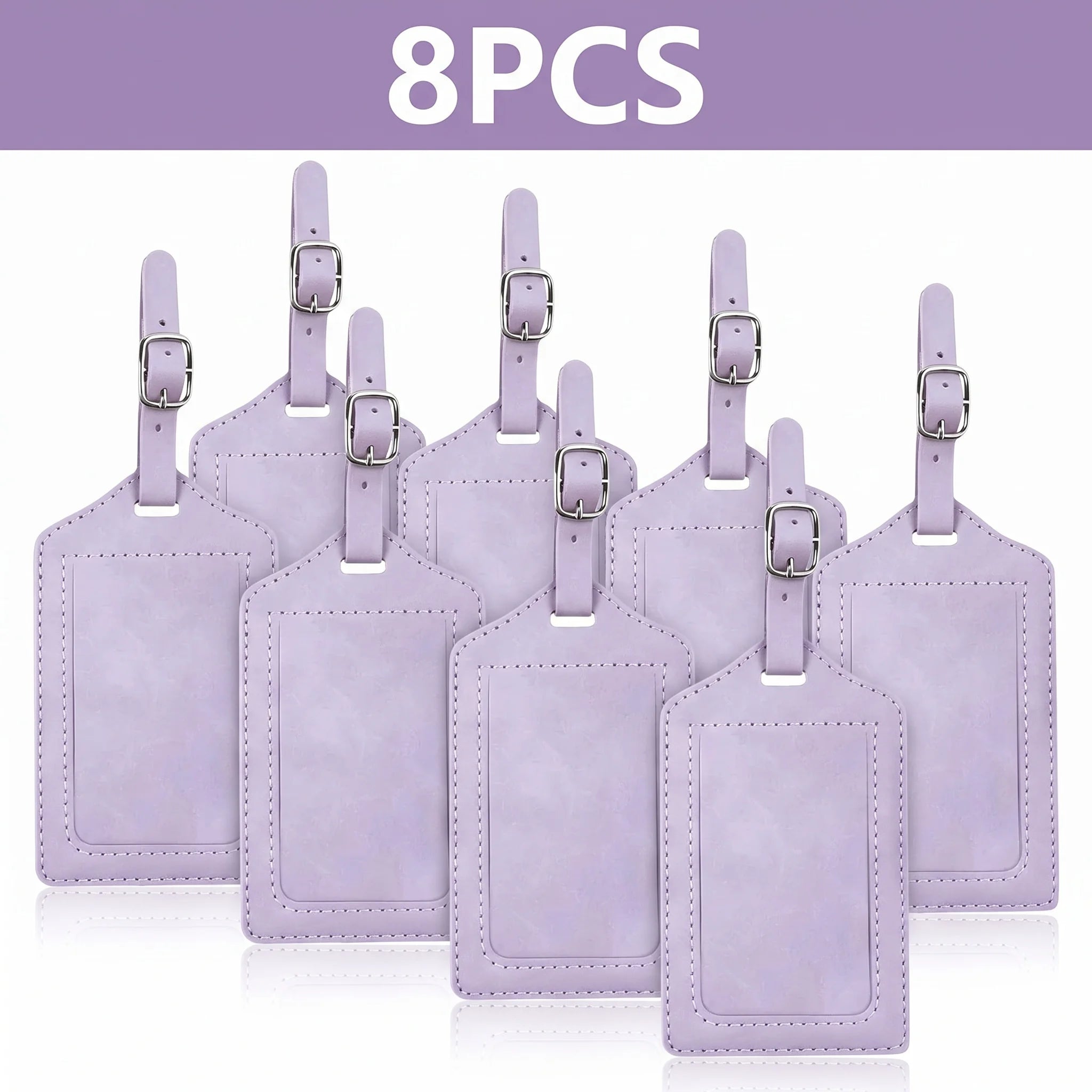 3/5/8PCS Privacy PU Leather Luggage Tag Adjustable Metal Buckle Waterproof Anti-lost Suitcase ID for Backpack Golf Carry Bag