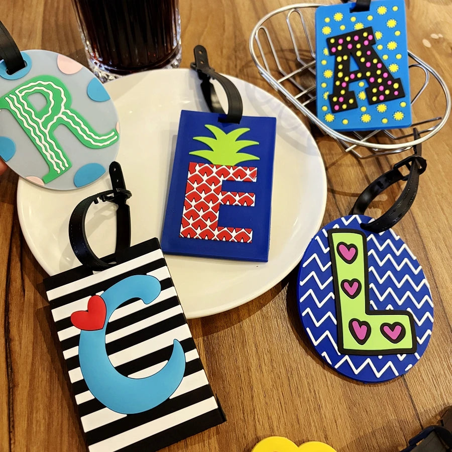 1 piece of capital letter luggage tag, station airport check-in luggage, anti loss identification tag, necessary luggage hanging